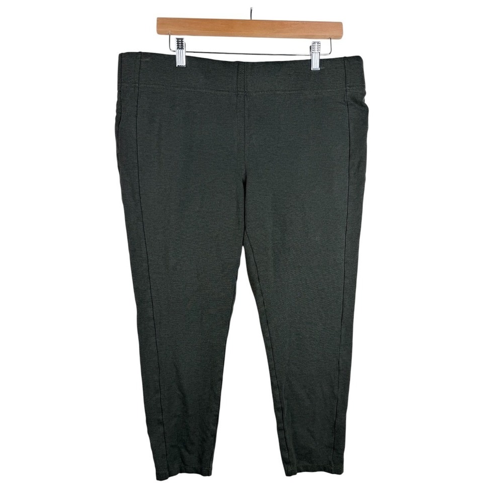 LOFT Women's Size XL Pull On Stretch Leggings Capri Pants Pull On Dark Green